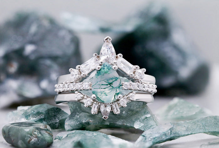 Les meilleures tailles pour les bagues en agate mousse : Cerf-volant, Ovale, Hexagone et plus