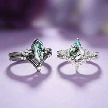 Moss Agate vs Diamond Engagement Rings: A Complete Comparison