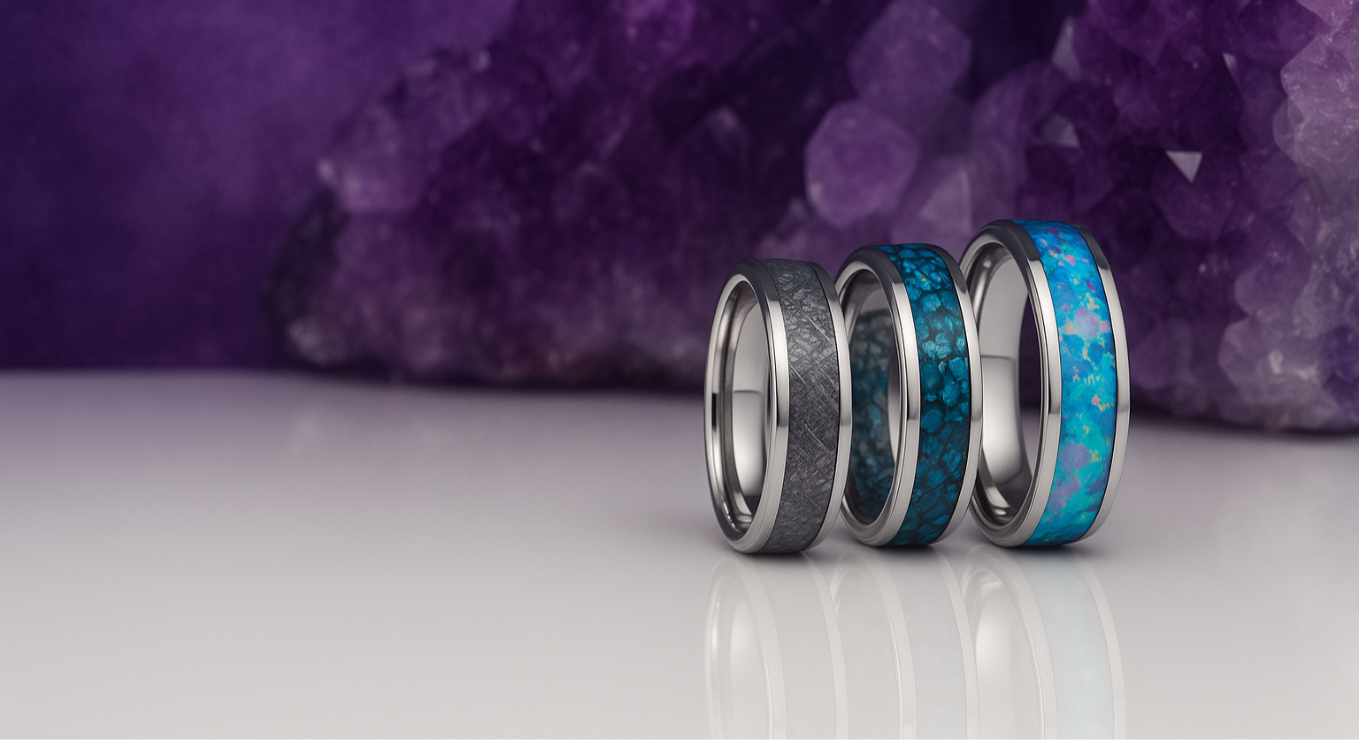Inlay Wedding Bands | Aquamarise®