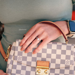 Lab-Grown Diamond Leaf Engagement Ring in 14K White Gold (IGI Certified)