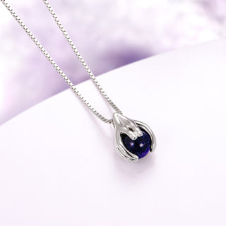 Ethereal Hold Starry Night Pendant Necklace in Sterling Silver