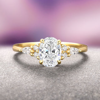 Estée Lab-Grown Diamond Engagement Ring- 14K Solid Yellow Gold (IGI Certified)