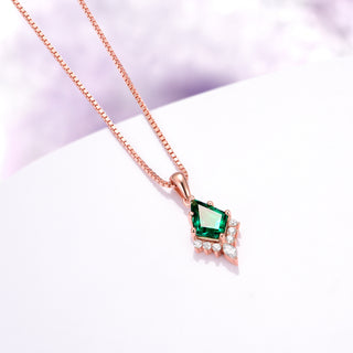 Skye Kite® Emerald Necklace in 14K Rose Gold Vermeil