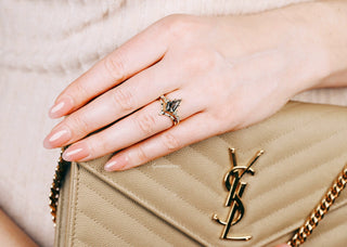 Skye Kite® Herkimer Diamond Ring Set in 14K Yellow Gold Vermeil