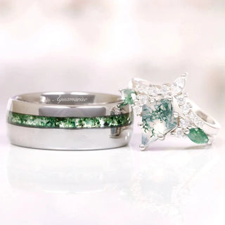 Skye Kite®  Moss Agate Couples Ring Set