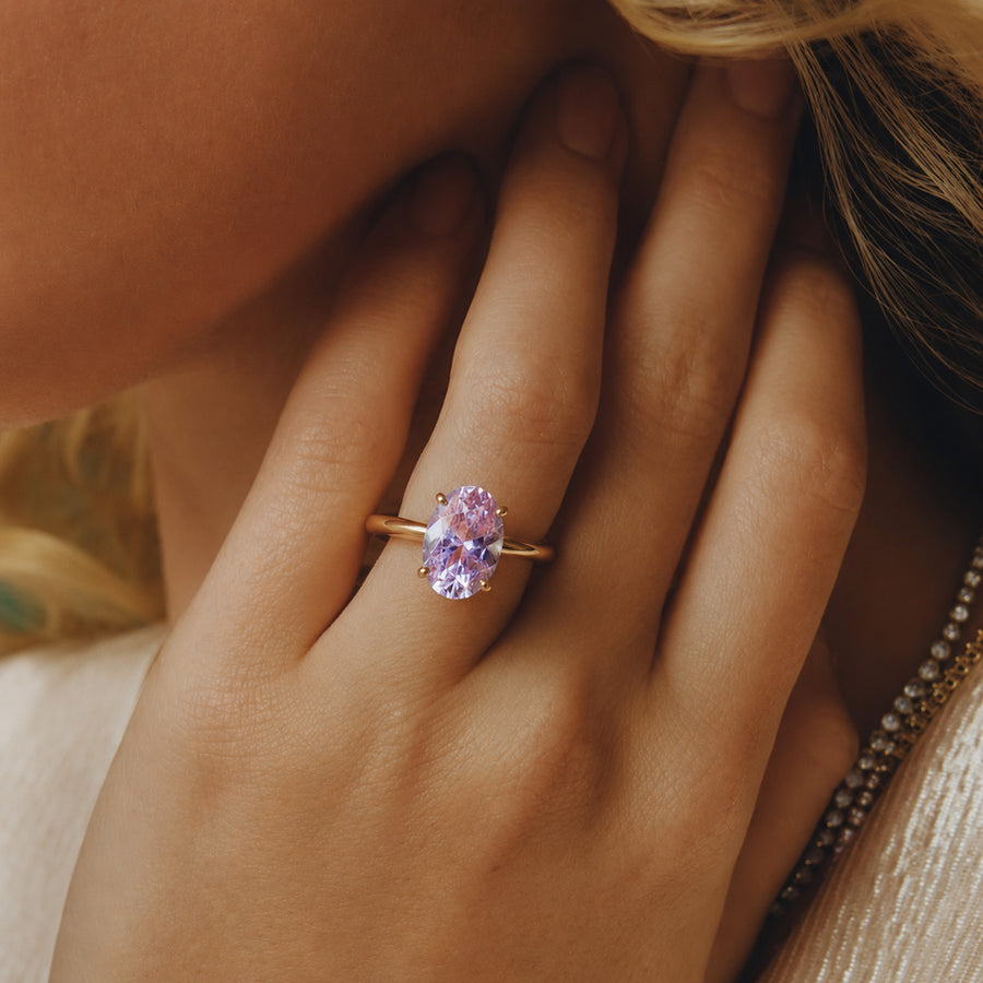 Solitaire engagement ring by Aquamarise shown in a collection banner