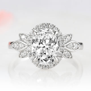 Peony Lab-Grown Diamond Engagement Ring- 14K White Gold (IGI Certified)