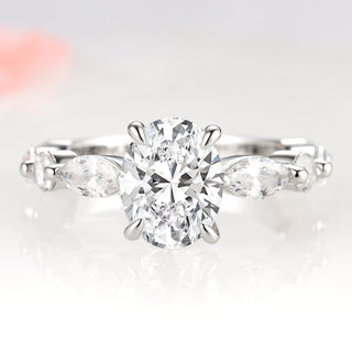 Viviana Lab-Grown Diamond Engagement Ring- 14K White Gold (IGI Certified)