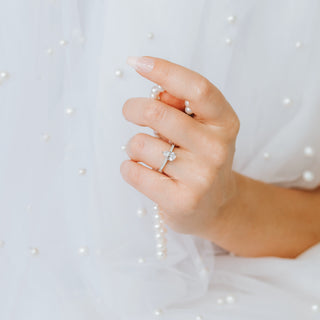 Lumiere Moissanite Engagement Ring in 14K White Gold