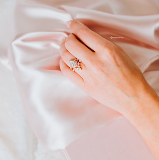 Nouveau Lab-Grown Diamond Engagement Ring- 14K Solid Rose Gold (IGI Certified)