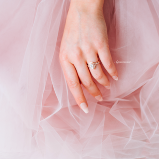 Nouveau Lab-Grown Diamond Engagement Ring- 14K Solid Rose Gold (IGI Certified)