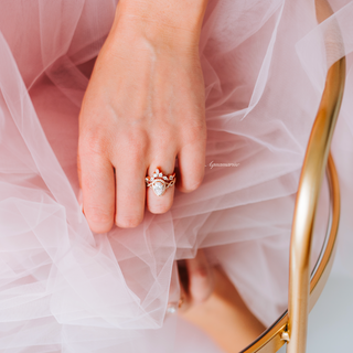 Nouveau Lab-Grown Diamond Engagement Ring- 14K Solid Rose Gold (IGI Certified)