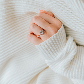 Emerald Cut Lab-Grown Diamond Engagement Ring- 14K Solid Rose Gold (IGI Certified)