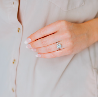 Elodie Lab-Grown Diamond Engagement Ring- 14K White Gold (IGI Certified)