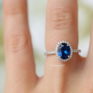 Iris Blue Sapphire Ring- Sterling Silver