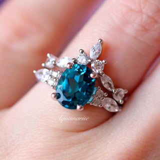 Evelyn Natural London Blue Topaz Ring Set in Sterling Silver