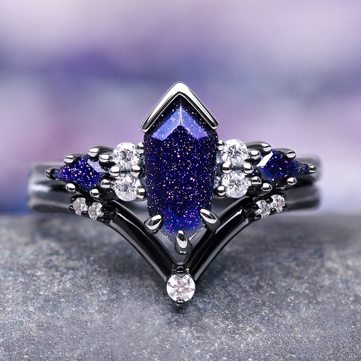 Starry Night Couples Ring