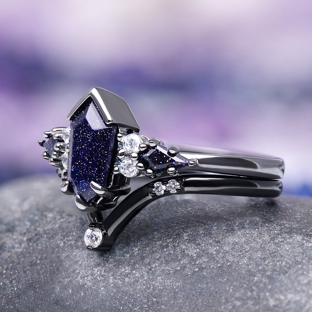 Starry Night Couples Ring