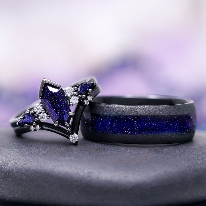 Starry Night Couples Ring