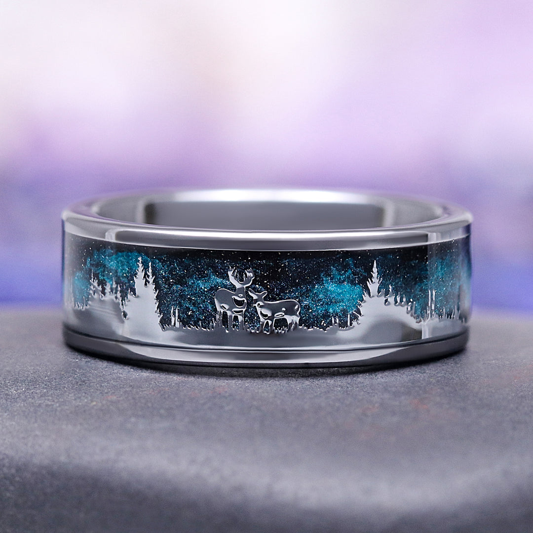 Skye Kite® London Blue Topaz & Emerald Deer Couples Ring