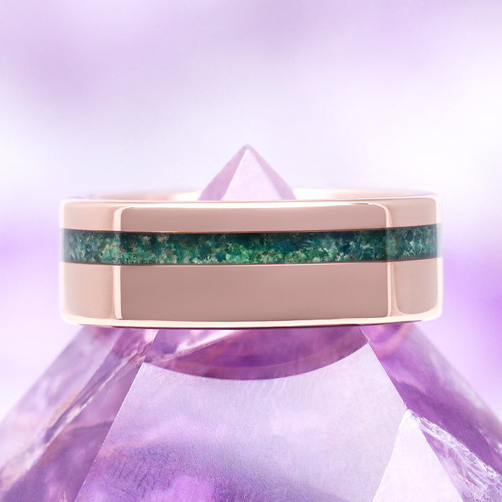 Skye Kite® Green Moss Agate Couples Ring