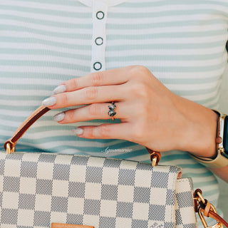Toi Et Moi Green Moss Agate Ring in 14K Rose Gold Vermeil