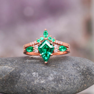 Skye Kite® Emerald Couples Ring Set