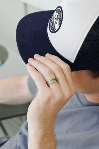 Skye Kite® Moss Agate Couples Ring Set