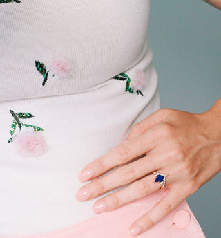 Skye Kite® Blue Lapis Lazuli & Moonstone Couples Ring Set