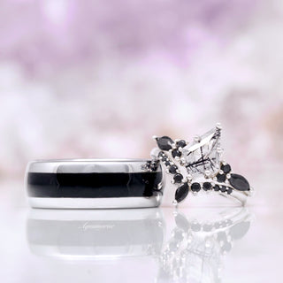 Skye Kite® Rutilated Quartz & Black Onyx Ring Set in Sterling Silver