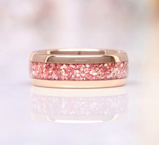 Celtic Hexagon Morganite Couples Ring Set