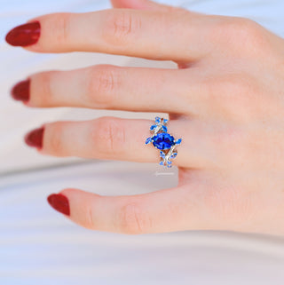Galaxy Orion Nebula™ & Sapphire Couples Ring Set