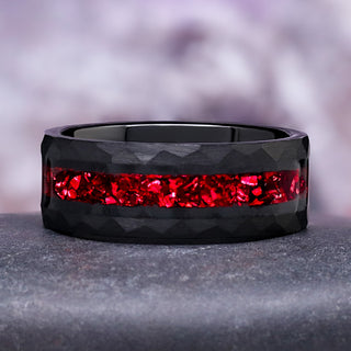Skye Kite® Natural Red Garnet Couples Ring Set – in gift box