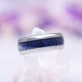 Elara Starry Night and Crescent Moon Couples Ring Set