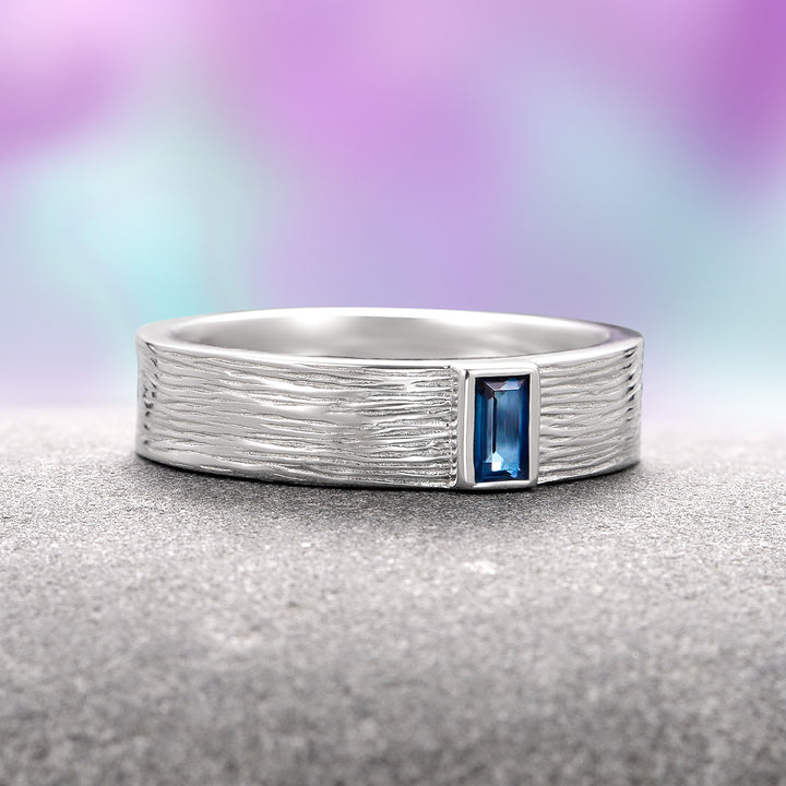 Celtic Natural London Blue Topaz Couples Ring