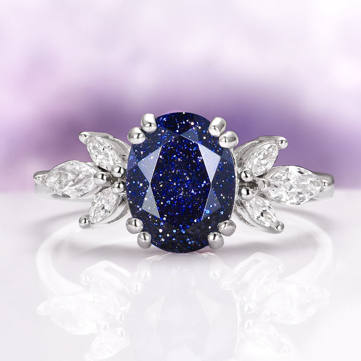 Eva Starry Night Ring in Sterling Silver