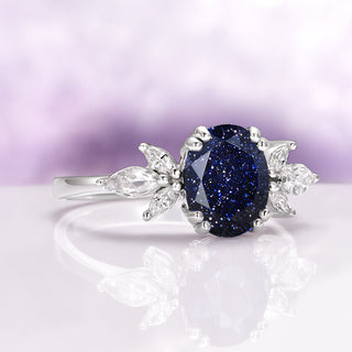 Eva Starry Night Ring in Sterling Silver