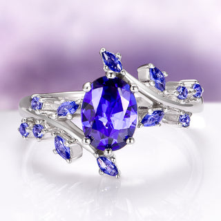 Galaxy Orion Nebula™ & Sapphire Couples Ring Set