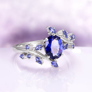 Galaxy Orion Nebula™ & Sapphire Couples Ring Set