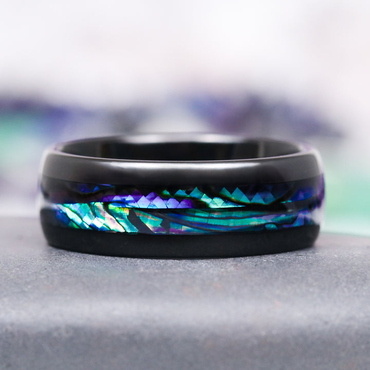 Skye Kite® London Blue Topaz & Abalone Shell Couples Ring