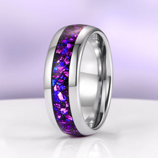 Galaxy Alexandrite Leaf Couples Ring Set