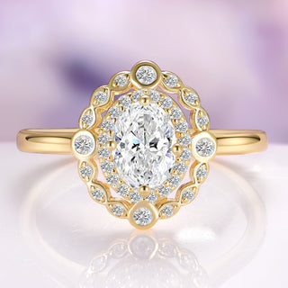 Valentina Lab-Grown Diamond Engagement Ring in Solid 14K Yellow Gold (IGI Certified)