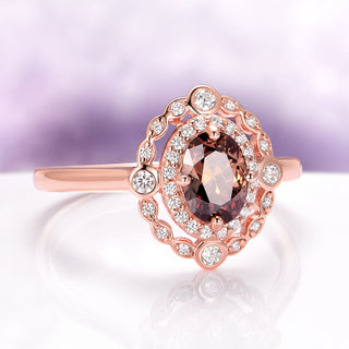 Valentina Smoky Quartz Ring in 14K Rose Gold Vermeil