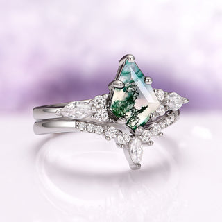 Skye Kite® Green Moss Agate Ring in Sterling Silver