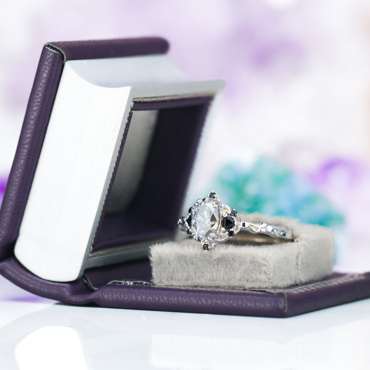 Night Court Handmade Leather Book Ring Box (fits a ring up to a size 8)
