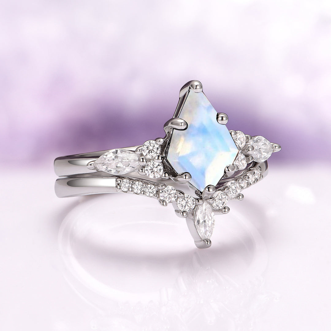Skye Kite® Rainbow Moonstone Ring Set in Sterling Silver