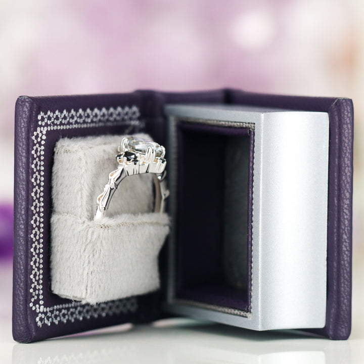 Night Court Handmade Leather Book Ring Box (fits a ring up to a size 8)
