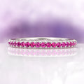 Minimalist Ruby Band in Sterling Silver (2mm) by Aquamarise, featuring a slim sterling silver band set with vibrant red rubies, perfect as a delicate and elegant women’s wedding band.