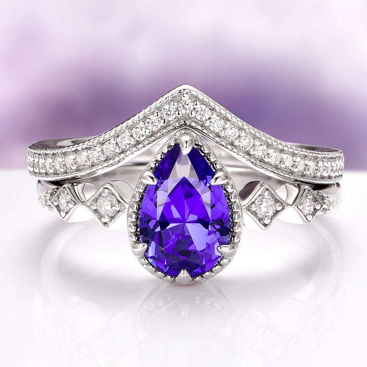 Vintage Tanzanite Ring Set in Sterling Silver