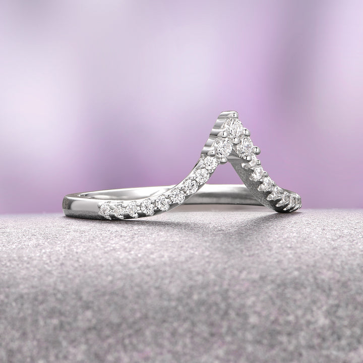 Skye Kite® Chevron Wedding Band in Sterling Silver